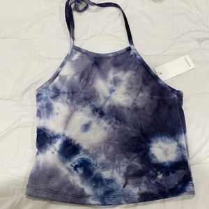 Blue Tie Dye Halter Top